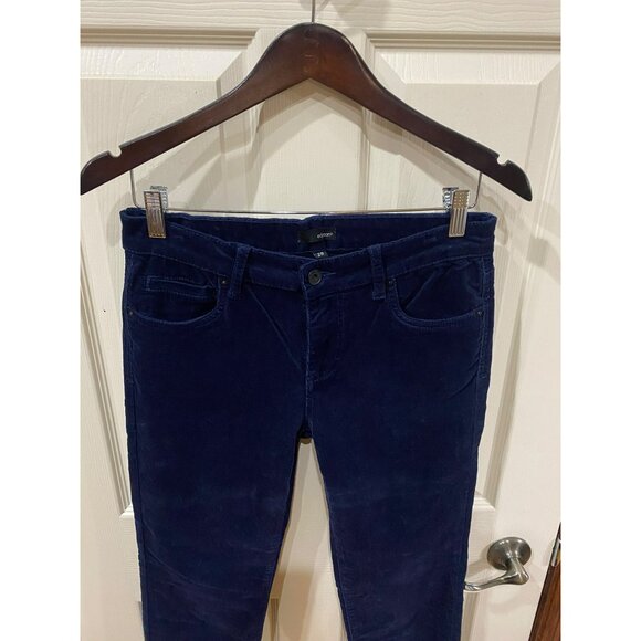 Edyson Womens Navy Blue Corduroy Hampton Skinny Pants Size 28 Like New - Picture 4 of 8